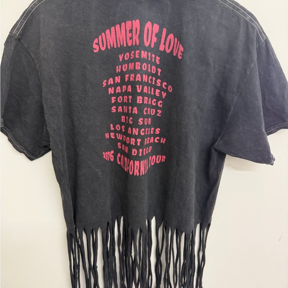 Fifth Sun Black California Tour Fringe Tee - Picture 8 of 12